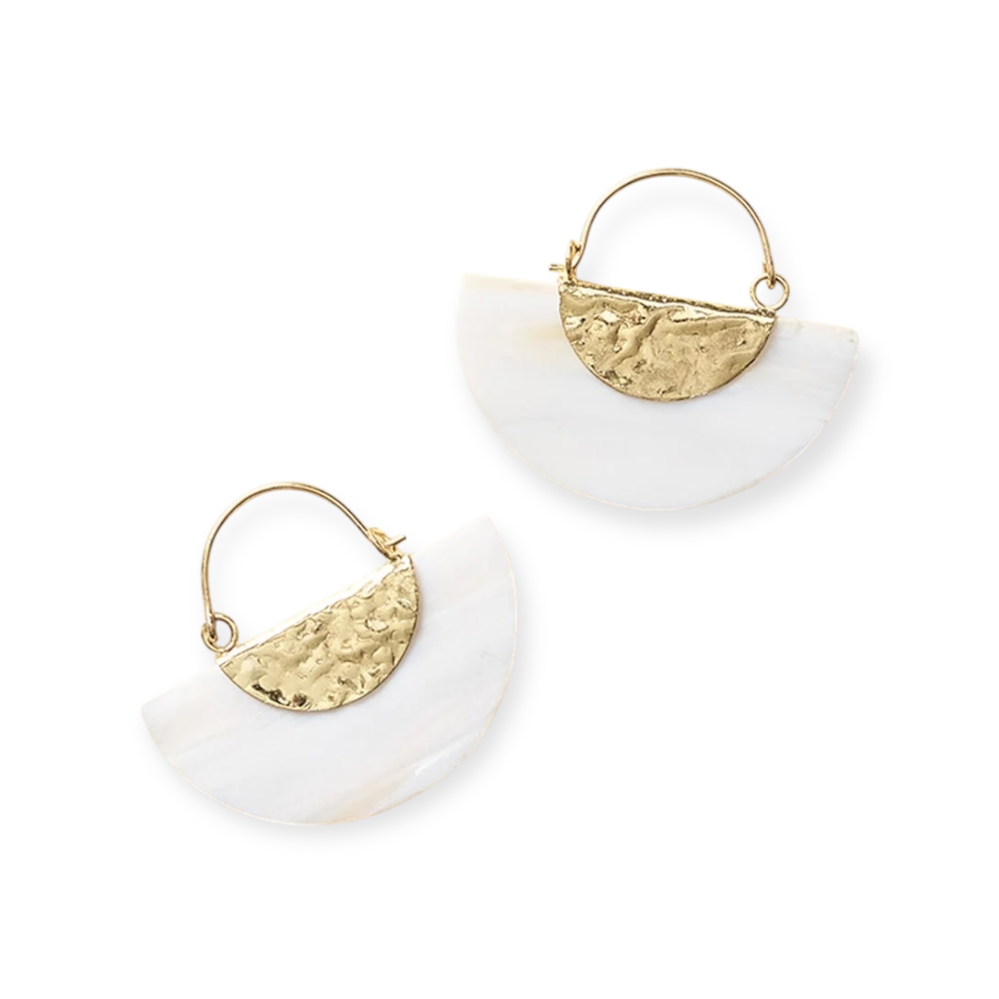 Earrings Sindhuja Fan Mother of Pearl