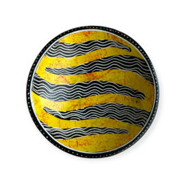 Rond Schaaltje Waves Kisii steen Geel