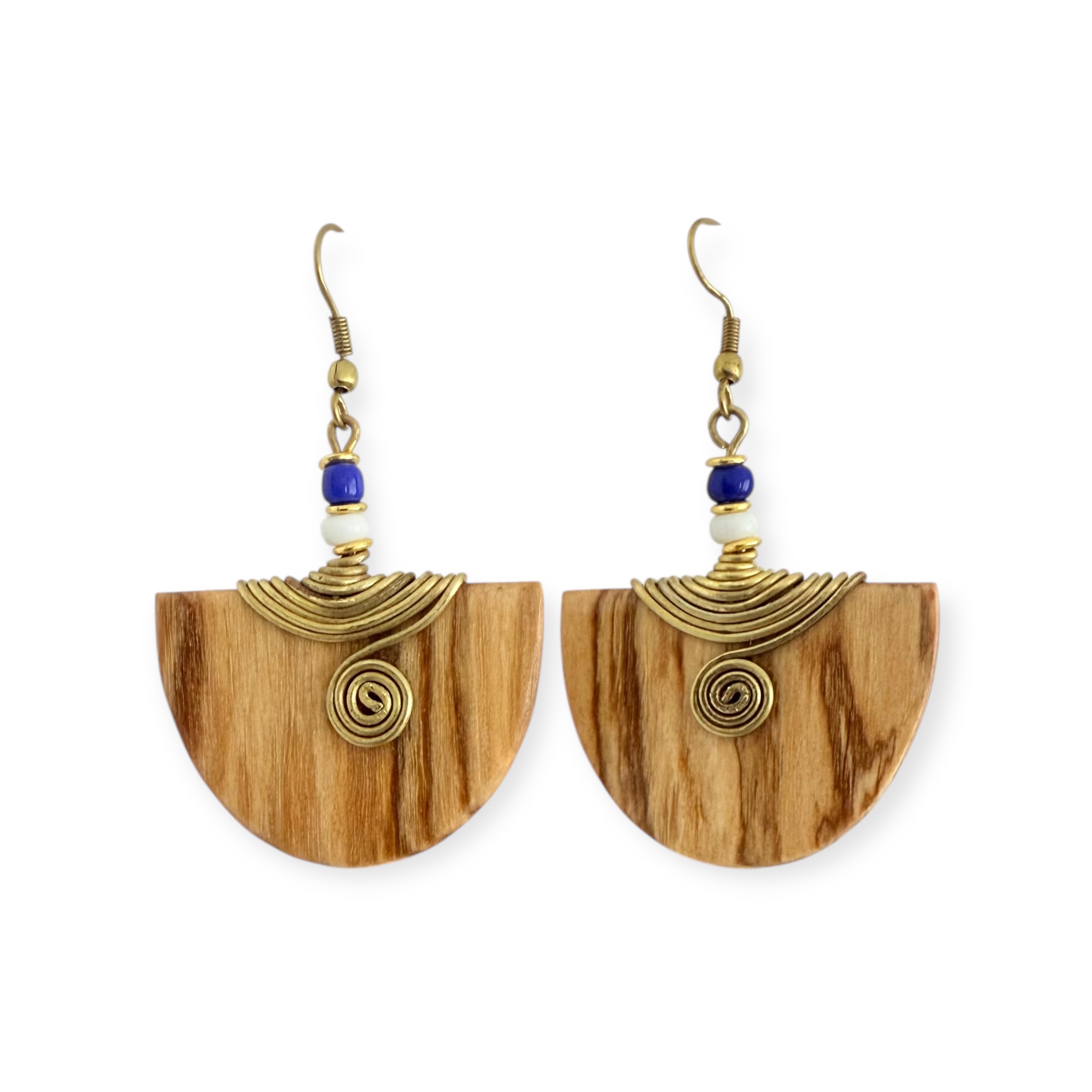 Oorbel Hout Egyptian Licht
