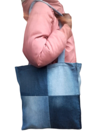 Patchwork Jeans Tote Bag