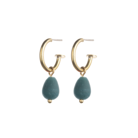 Egyptian Hoops Teal