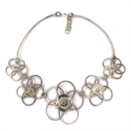 Ketting/Choker Verzilverd 014