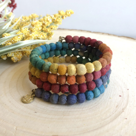 Kantha Rainbow / Chakra Spiral Bracelet