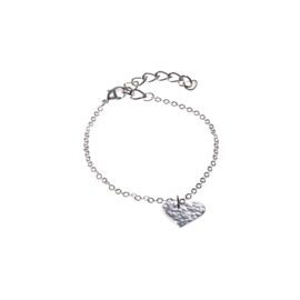 Silver Plated Heart Bracelet 