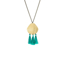 Tassel Trio Necklace Green