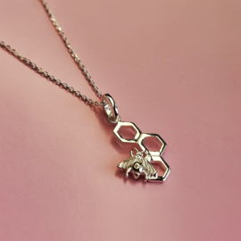 Silver Bumble Bee Necklace