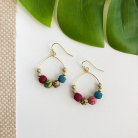 Kantha Petite Gilded Hoops