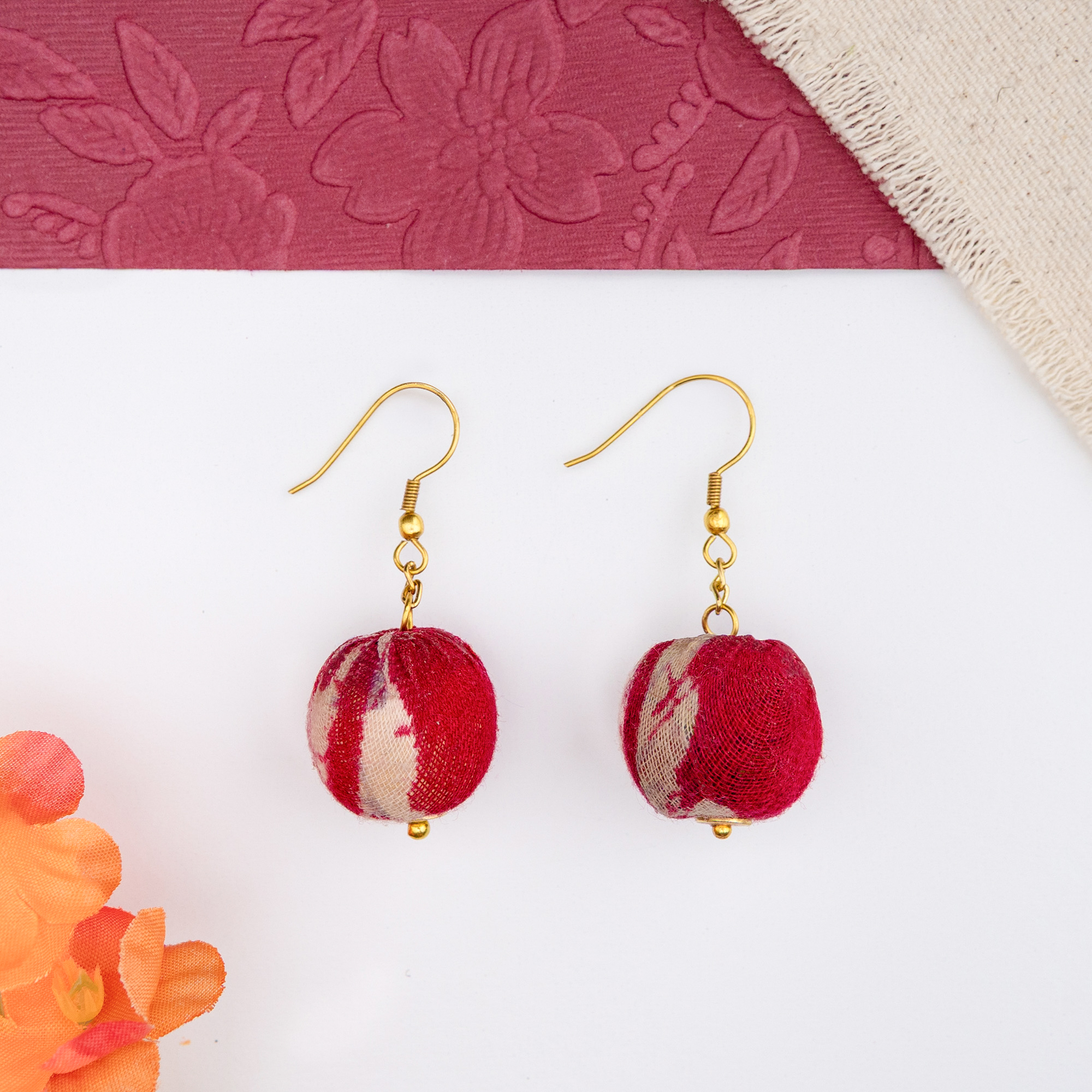 Kantha Orbit Earrings