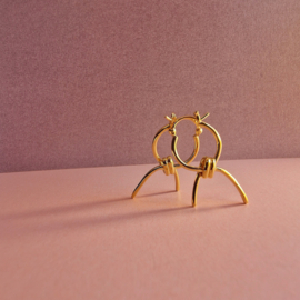 Knotted Hoop Earrings Gold