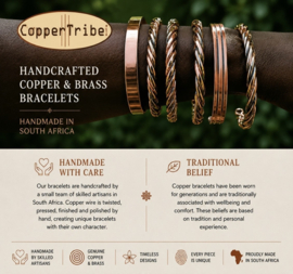 Koperen Armband Gevlochten Glad B