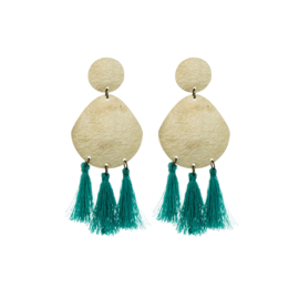 Tassel Trio Earrings Green