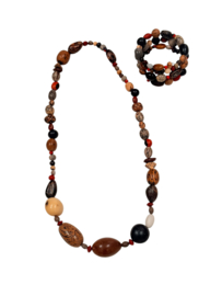 Set Ketting & Wikkelarmband Amazone Mix Luxe
