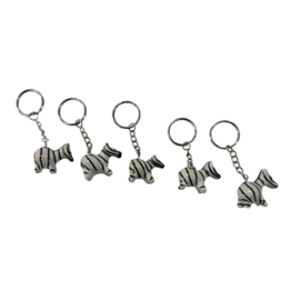 Sleutelhanger Kisii steen Zebra