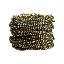 Masai Kralen Armbandje Goldy Black Fine