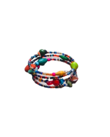 Funky Spiral Mix Armband  Mixed Colours Kids Size