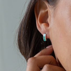 Silver and Turquoise Stud Earrings