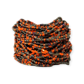 Masai Kralen Armbandje Orange Fever