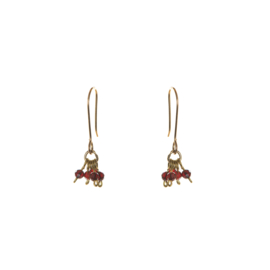 Elizabeth Small Red Earrings