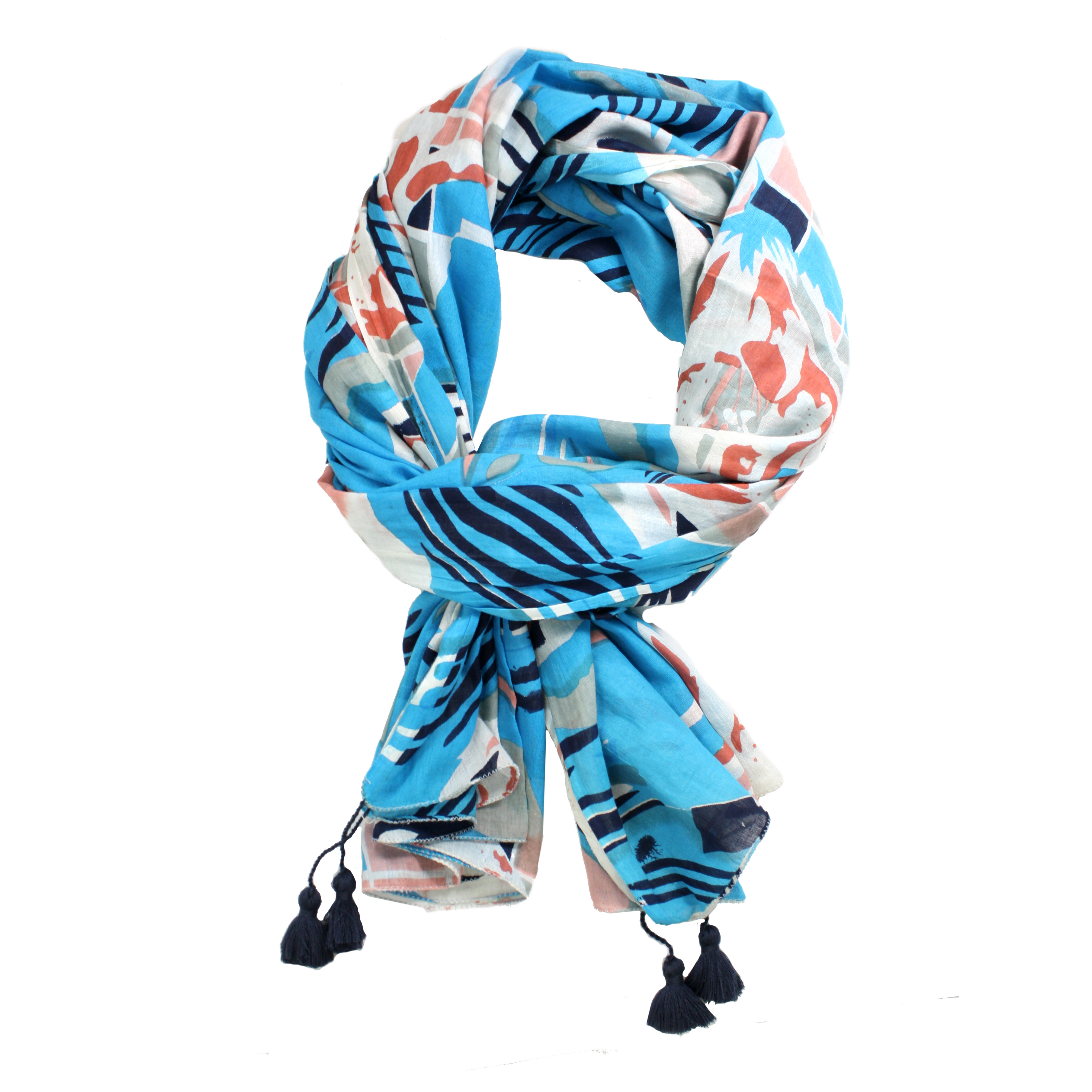 Topography Sjaal/Sarong Turquoise