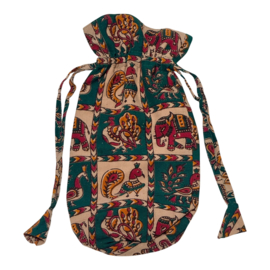 Kalamkari Wijnfleszak/Cadeauzak B