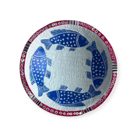 Rond Schaaltje Fish Roze