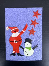 Wenskaart Metal Snowman