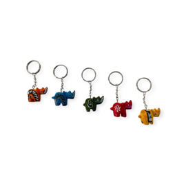 Sleutelhanger Kisii steen Neushoorn