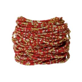 Masai Kralen Armbandje Party Red
