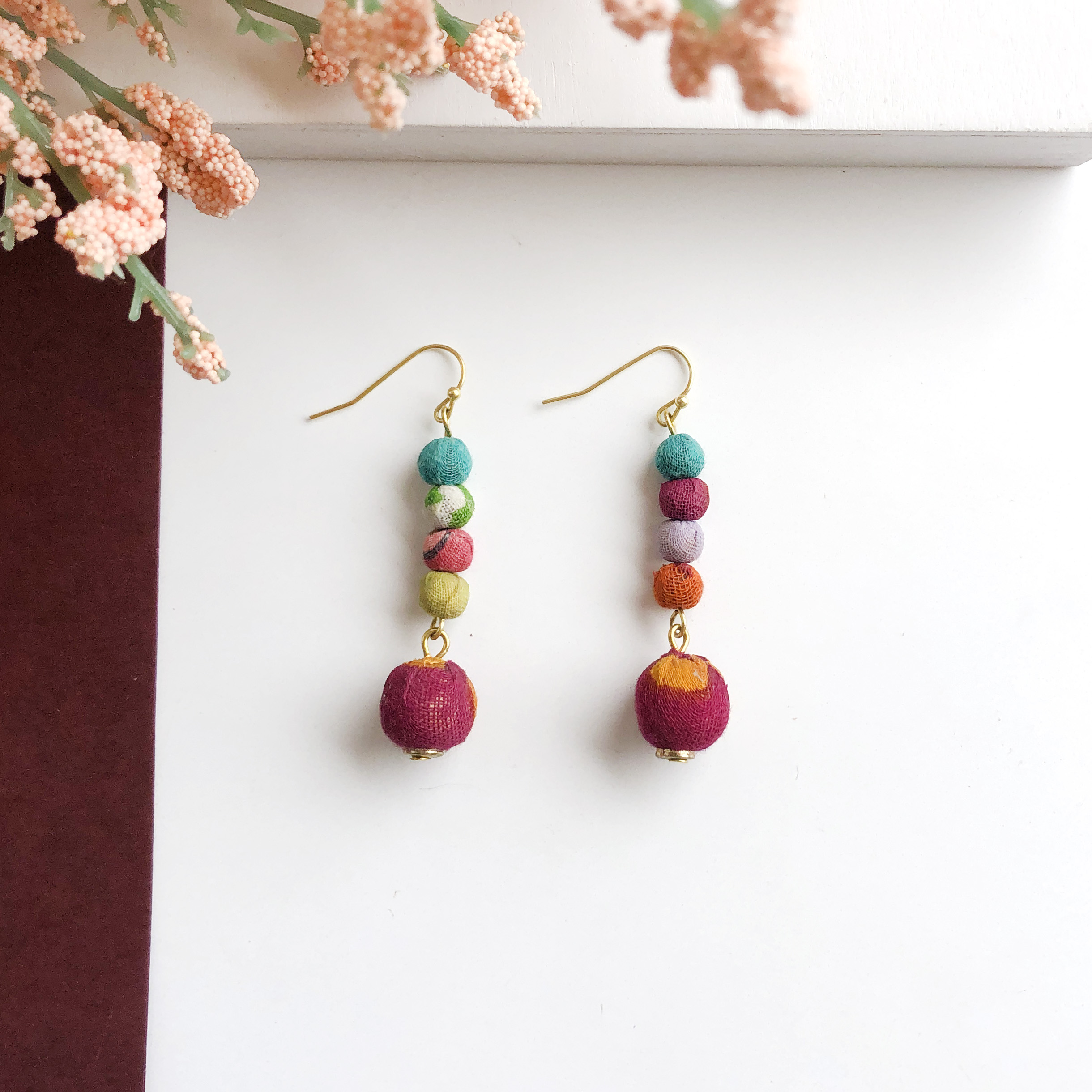 Kantha Dripping Earrings