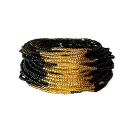 Masai Kralen Armbandje TwinTone Black Gold