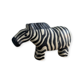 Kaarthouder Zebra Kisii steen Zwart/Wit