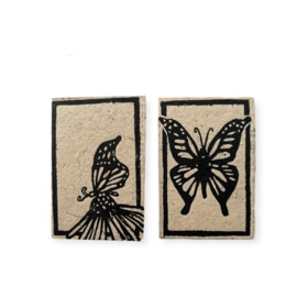 Wenskaarten Butterfly set van 6 kaarten