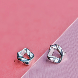 Textile Twist Sterling Silver Earrings