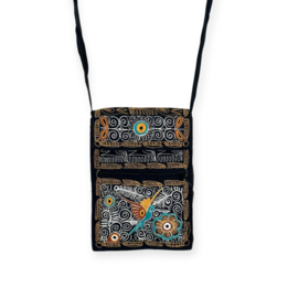 Geborduurd Crossbody Tasje Zwart