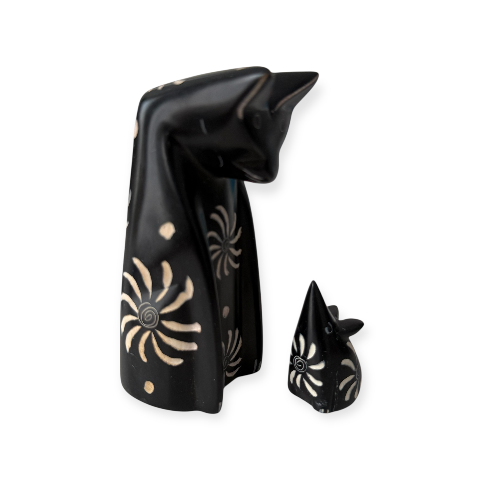 Kat & Muis Set Kisii steen Zwart