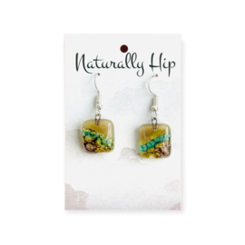 Fused Glass Earrings Square 02