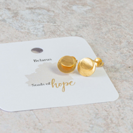 Tactile Gold Stud Earrings