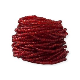 Ghana Fine Beads Armbandje Clear Red