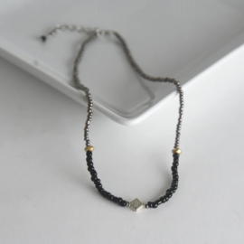 Njiwa Necklace Silver Black