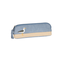 Seagull Linnen Make-uptasje/Etui Blue