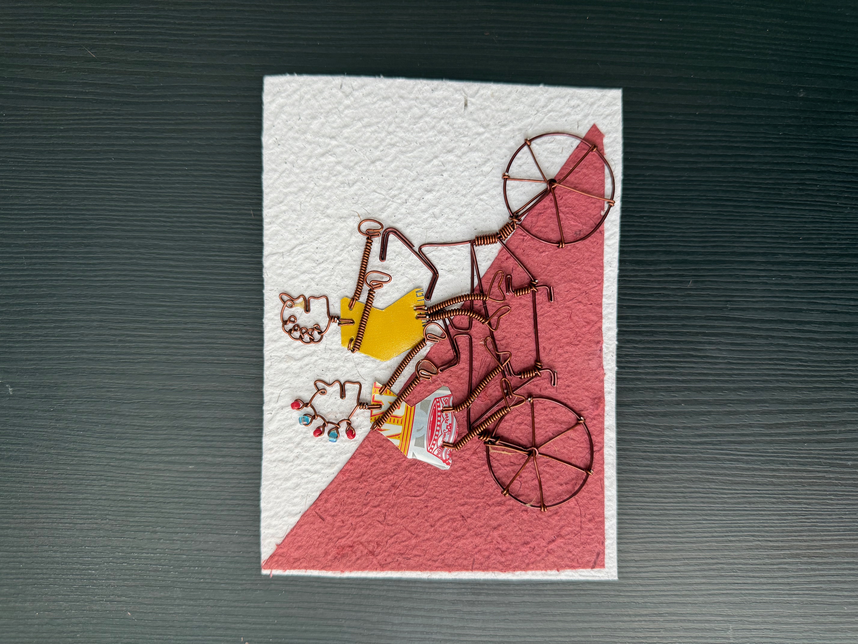 Wenskaart Metal Bicycle D