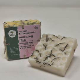 Origin Bijenwaszeep Morning Rain met echte rozemarijnblaadjes - 75 gram