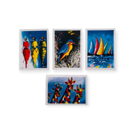 Wenskaarten set van 4 kaarten B