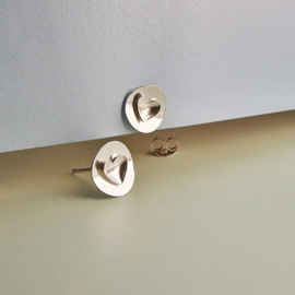 Official Yeo Valley Silver Heart Studs