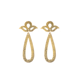 Peacock Hollow Drop Studs