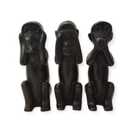 Horen Zien & Zwijgen set Zwart