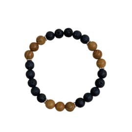 Heren Bracelet Jaspis & Lava