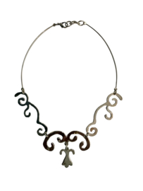 Ketting/Choker Verzilverd 068