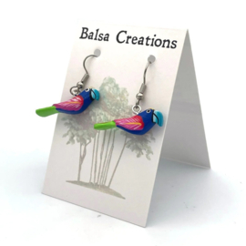 Blue Macaw Earrings