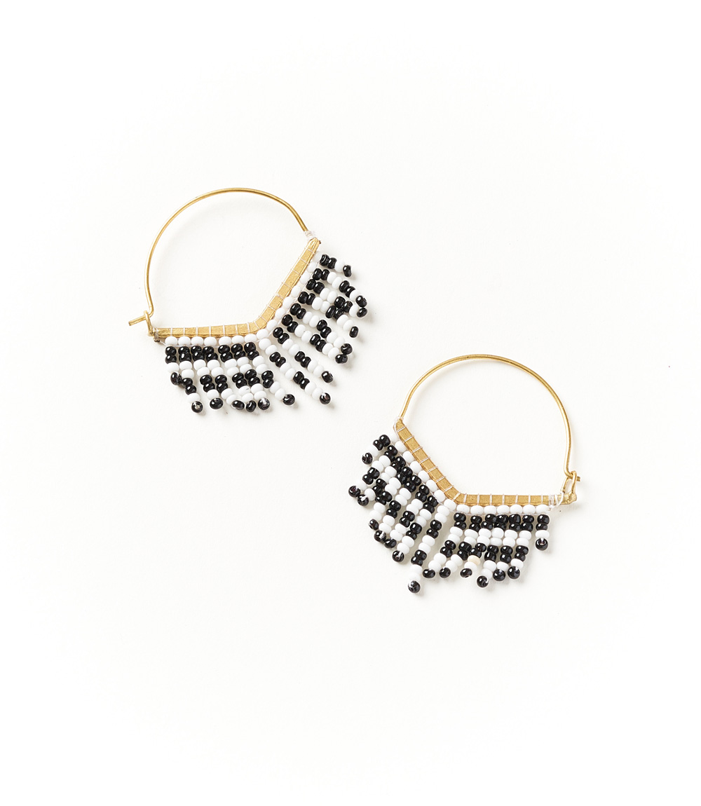 Earrings Kalapriya Beaded Fringe